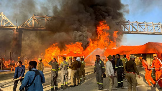 Mahakumbh fire: Cylinder blast sparks major blaze in Prayagraj, 18 tents gutted